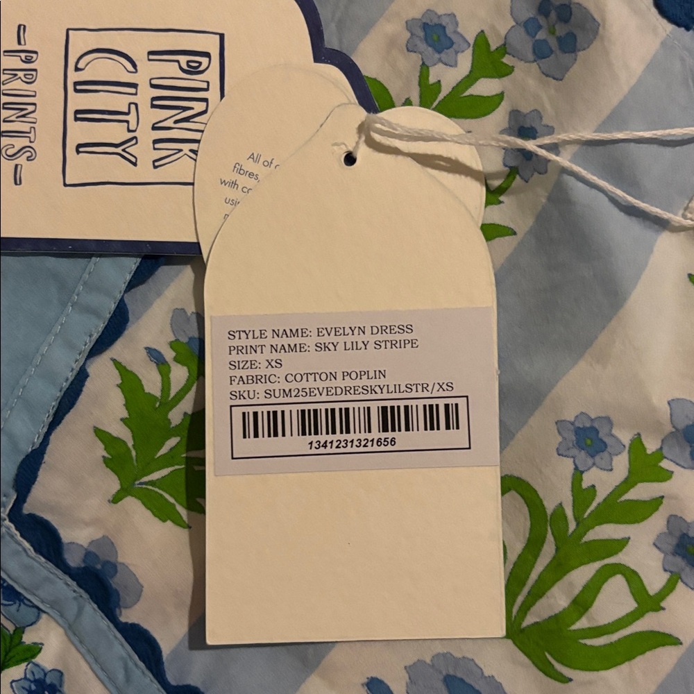 Pink City Prints Sky Lily Stripe Evelyn Dress - Picture 8 of 8